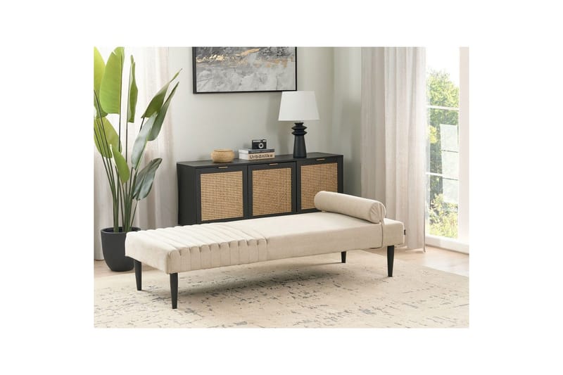 Schäslong Beliani Mauriac Beige NO_BRAND Beige - Møbler - Sofaer - Modulsofaer - Øvrige moduler for modulsofa