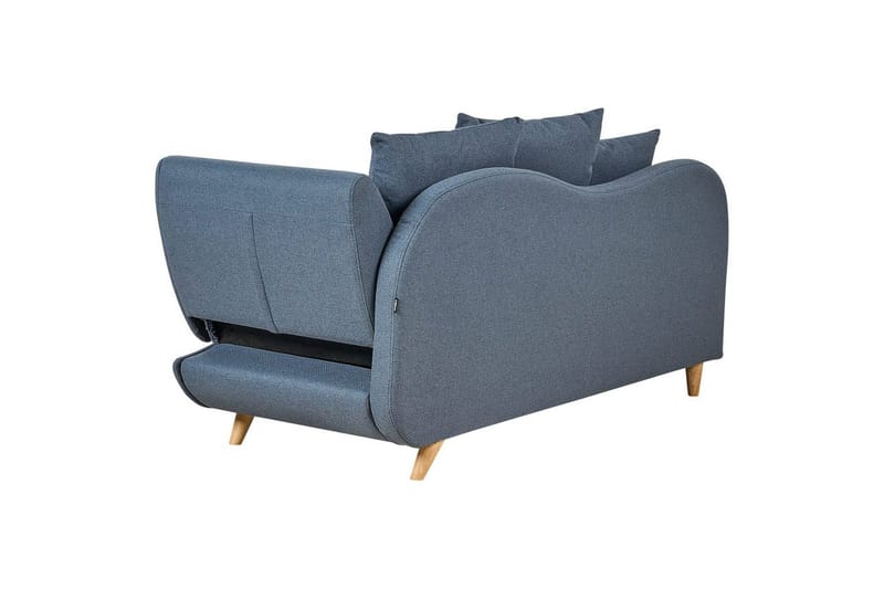 Schäslong Beliani Meri blue||Light colored wood - Møbler - Sofaer - Modulsofaer - Øvrige moduler for modulsofa