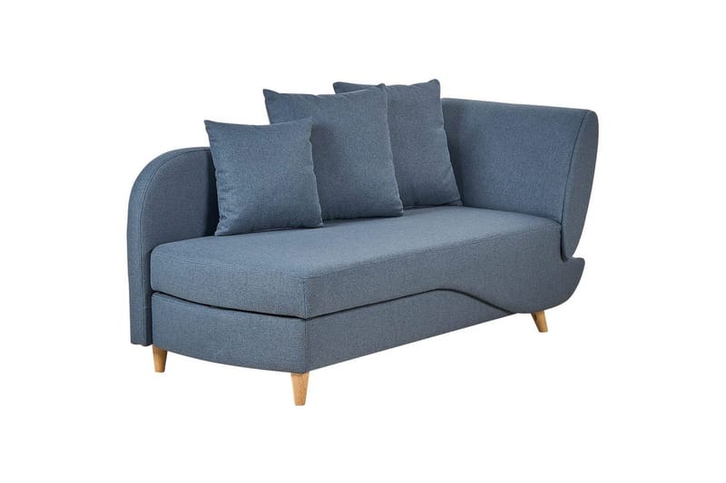 Schäslong Beliani Meri blue||Light colored wood - Møbler - Sofaer - Modulsofaer - Øvrige moduler for modulsofa