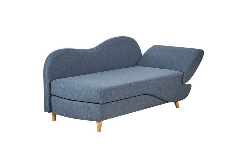 Schäslong Beliani Meri blue||Light colored wood - Møbler - Sofaer - Modulsofaer - Øvrige moduler for modulsofa