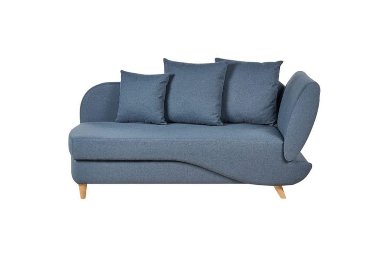 Schäslong Beliani Meri blue||Light colored wood, undefined