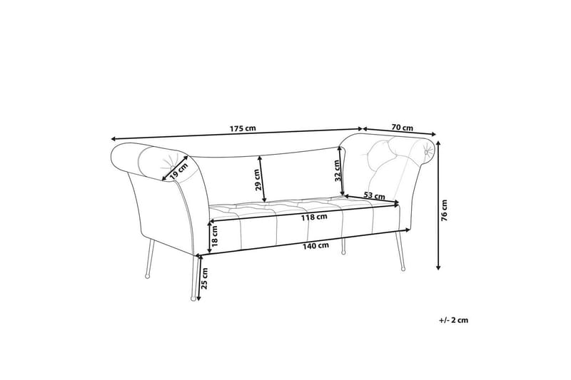 Schäslong Beliani Nantilly Violet - Møbler - Sofaer - Dagsenger