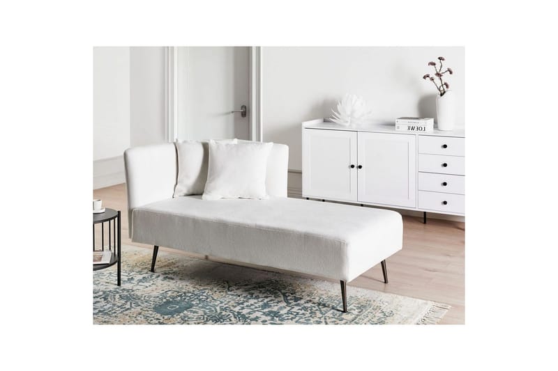 Schäslong Beliani Riom Grön, Svart, Högervänd NO_BRAND White||Black Left-faced - Møbler - Sofaer - Modulsofaer - Øvrige moduler for modulsofa