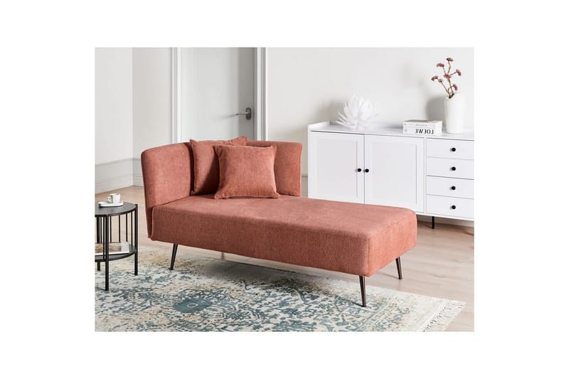 Schäslong Beliani Riom Grön, Svart, Högervänd Red Left-faced - Rød - Møbler - Sofaer - Modulsofaer - Øvrige moduler for modulsofa