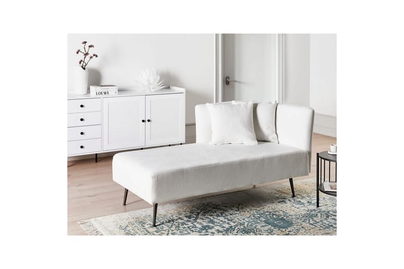 Schäslong Beliani Riom Grön, Svart, Högervänd White||Black Right-faced - Møbler - Sofaer - Modulsofaer - Øvrige moduler for modulsofa