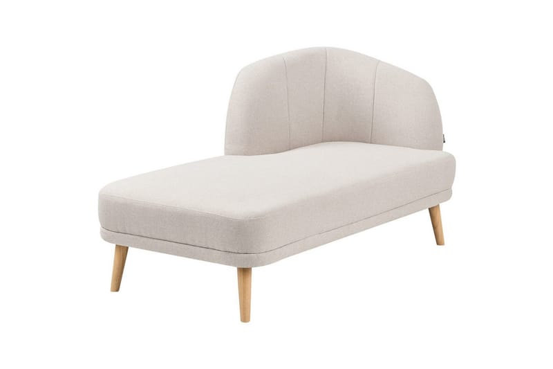 Schäslong Beliani Tanlay Beige, ljust trä, Högervänd Beige||Light colored wood Right-faced - Møbler - Sofaer - Modulsofaer - Øvrige moduler for modulsofa