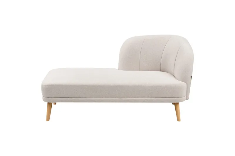 Schäslong Beliani Tanlay Beige, ljust trä, Högervänd Beige||Light colored wood Right-faced, undefined