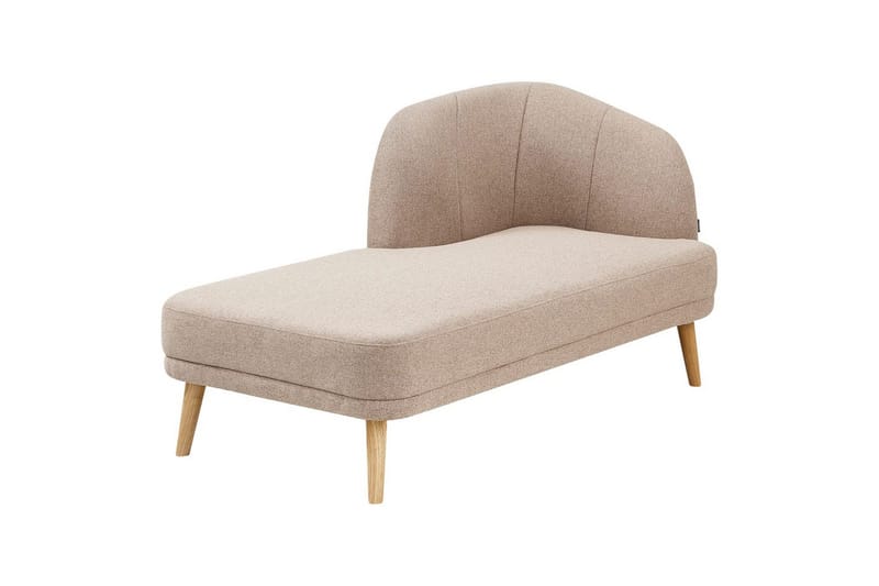 Schäslong Beliani Tanlay Beige, ljust trä, Högervänd Brown||Light colored wood Right-faced - Møbler - Sofaer - Modulsofaer - Øvrige moduler for modulsofa