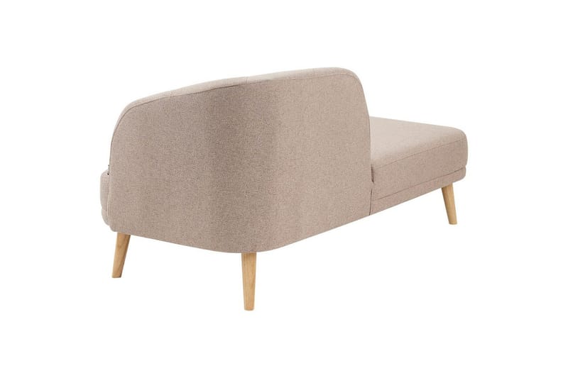 Schäslong Beliani Tanlay Beige, ljust trä, Högervänd Brown||Light colored wood Right-faced - Møbler - Sofaer - Modulsofaer - Øvrige moduler for modulsofa