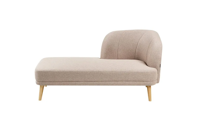 Schäslong Beliani Tanlay Beige, ljust trä, Högervänd Brown||Light colored wood Right-faced - Møbler - Sofaer - Modulsofaer - Øvrige moduler for modulsofa