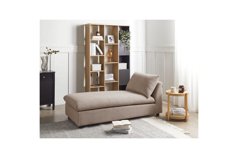 Schäslong Beliani Vizille Beige NO_BRAND Beige - Møbler - Sofaer - Modulsofaer - Øvrige moduler for modulsofa
