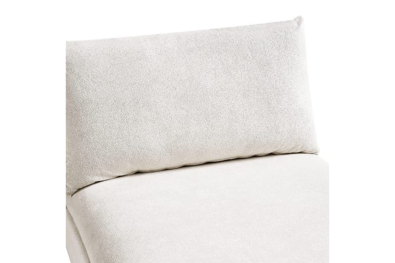 Schäslong Beliani Vizille Beige White - Hvit - Møbler - Sofaer - Modulsofaer - Øvrige moduler for modulsofa