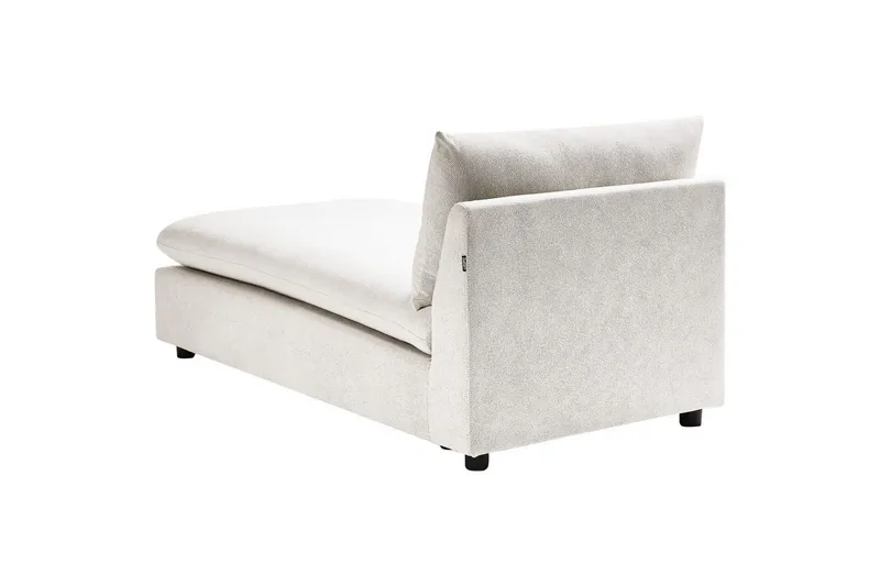 Schäslong Beliani Vizille Beige White - Hvit - Møbler - Sofaer - Modulsofaer - Øvrige moduler for modulsofa