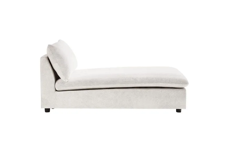 Schäslong Beliani Vizille Beige White - Hvit - Møbler - Sofaer - Modulsofaer - Øvrige moduler for modulsofa