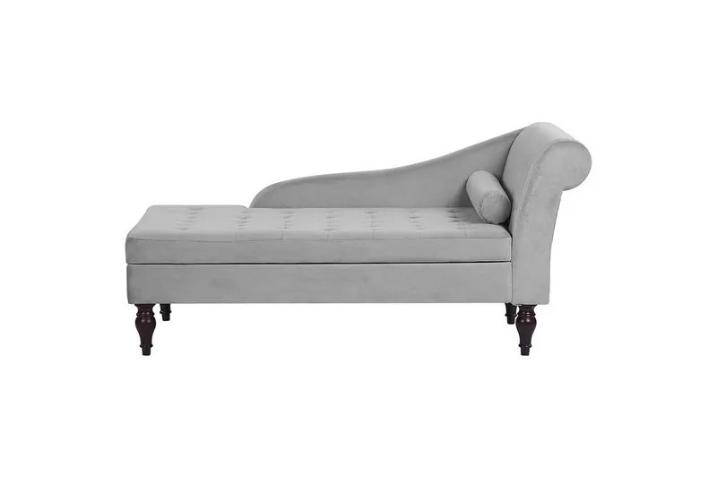 Schäslong Beliani Pessac Beige, svart, Högervänd Light grey Right-faced - Møbler - Sofaer - Modulsofaer - Øvrige moduler for modulsofa
