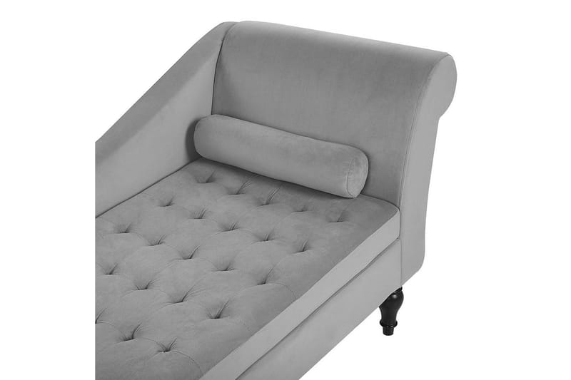 Schäslong Beliani Pessac Beige, svart, Högervänd Light grey Right-faced - Møbler - Sofaer - Modulsofaer - Øvrige moduler for modulsofa