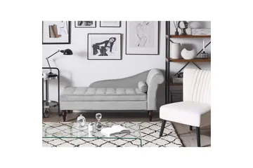 Schäslong Beliani Pessac Beige, svart, Högervänd Light grey Right-faced - Møbler - Sofaer - Modulsofaer - Øvrige moduler for modulsofa