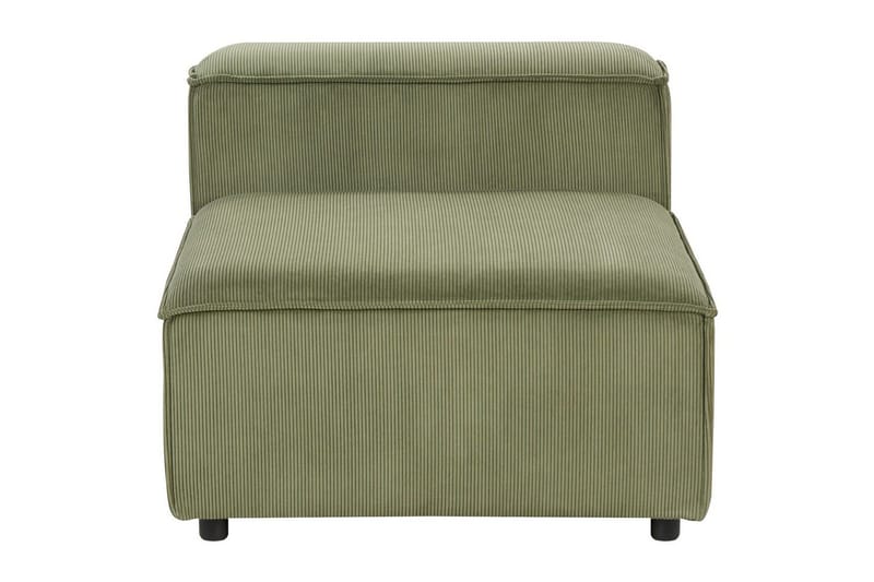 Sittsektion Beliani Ardal Beige, svart, Polyester Green - Grønn - Møbler - Sofaer - Modulsofaer - Midtmodul