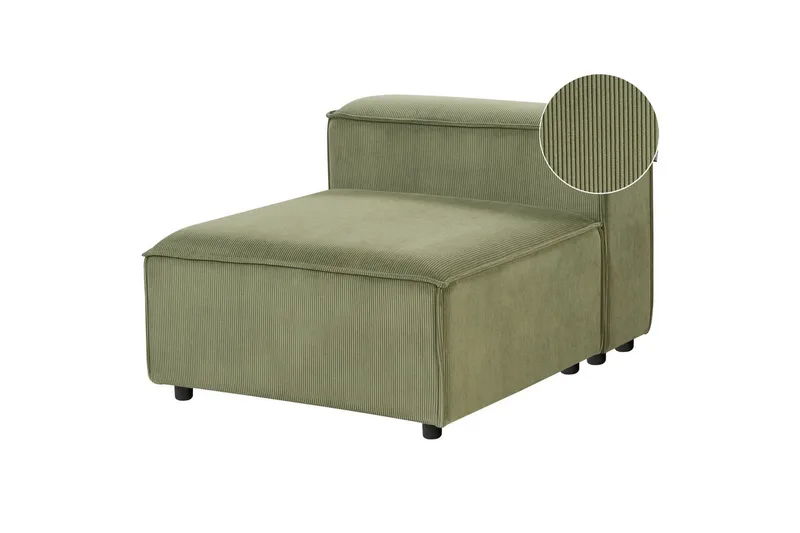 Sittsektion Beliani Ardal Beige, svart, Polyester Green, Grønn
