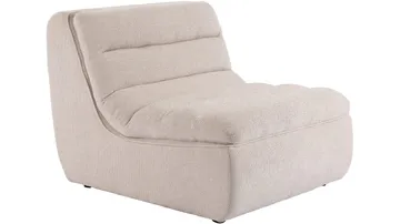 Valdoro midtmodul i stoff 87 cm - Beige - Møbler - Sofaer - Modulsofaer - Midtmodul