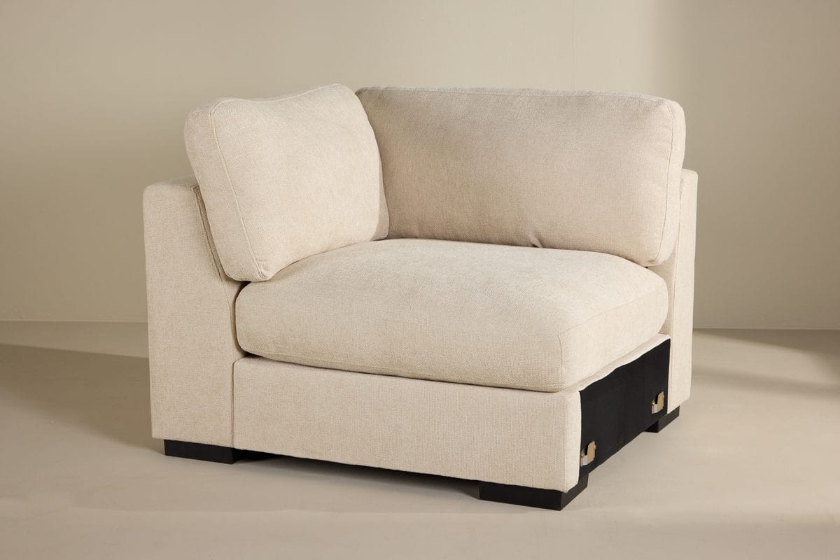 Venstremodul Salerno i stoff - Beige