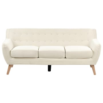 Motala 3-seter Tuftet Sofa i Stoff med Treben - Offwhite - Møbler - Sofaer - Chesterfield sofaer