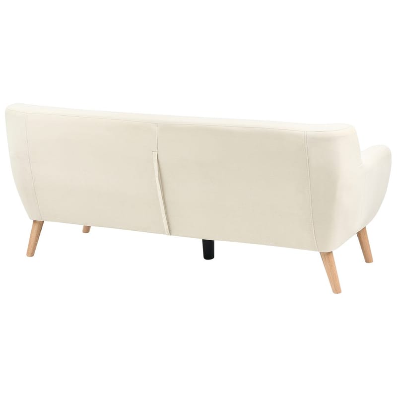 Motala 3-seter Tuftet Sofa i Stoff med Treben - Offwhite - Møbler - Sofaer - Chesterfield sofaer