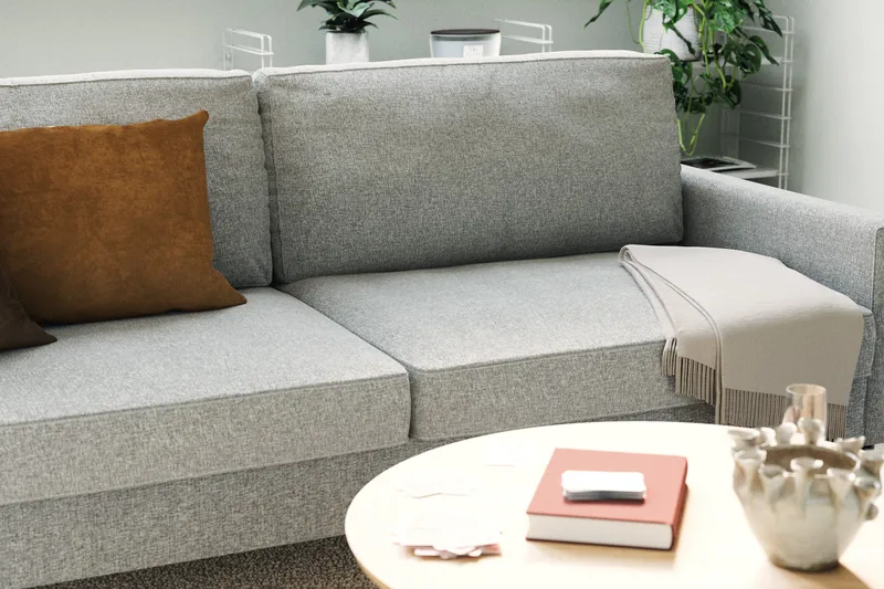 Nevada 3-seters Stoffsofa - Grå - Møbler - Sofaer - Sofa 3 seter