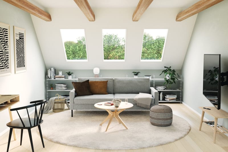 Nevada 3-seters Stoffsofa - Grå - Møbler - Sofaer - Sofa 3 seter