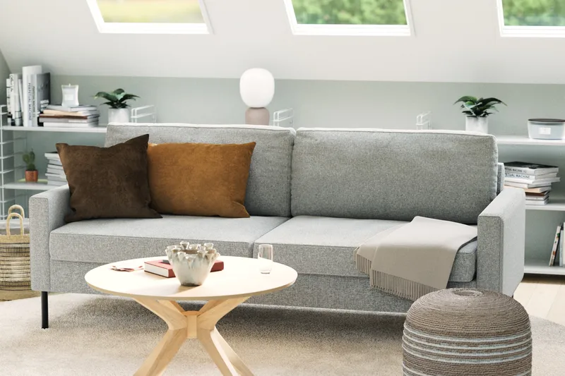 Nevada 3-seters Stoffsofa - Grå - Møbler - Sofaer - Sofa 3 seter