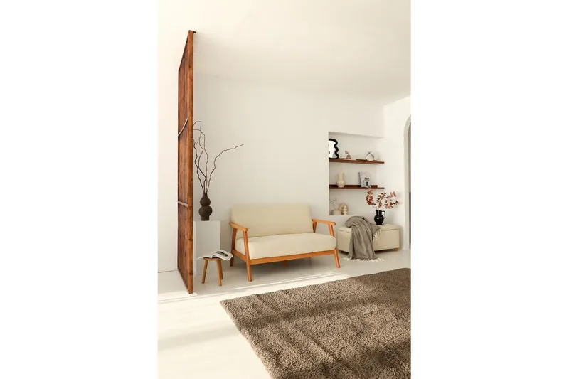 Neyros Sofa 2-sits - Hvit - Møbler - Sofaer - Fløyel sofaer