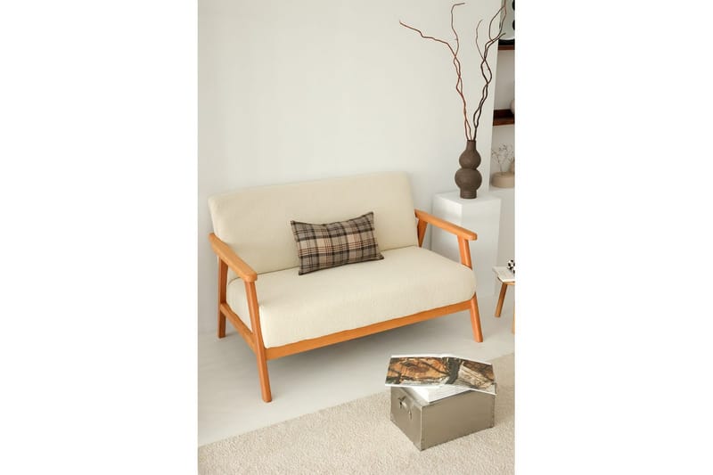 Neyros Sofa 2-sits - Hvit - Møbler - Sofaer - Fløyel sofaer