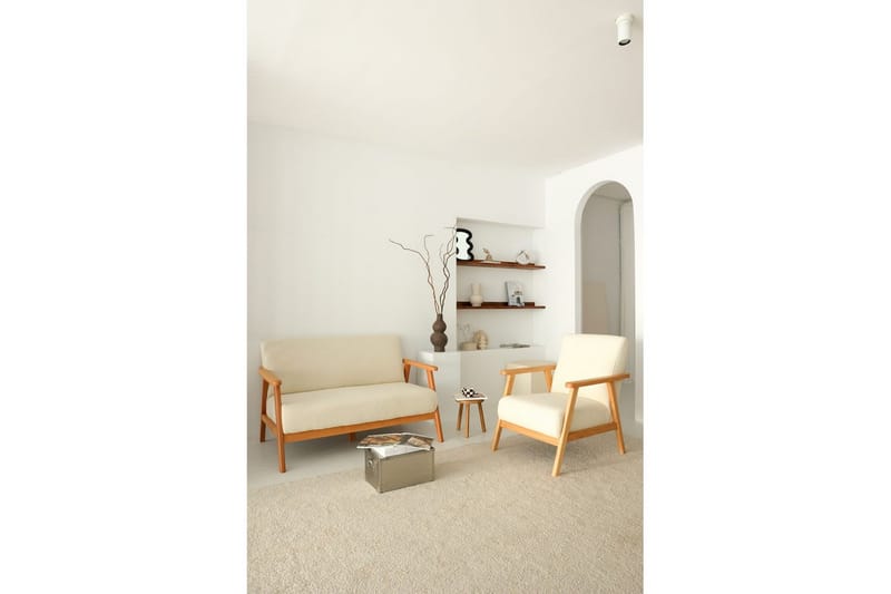 Neyros Sofa 2-sits - Hvit - Møbler - Sofaer - Fløyel sofaer