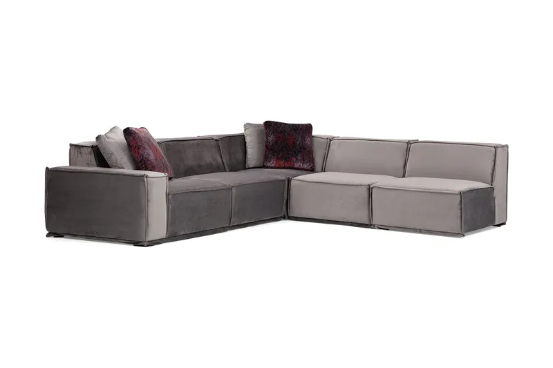 Nightcap Sofa m. Divan 6-seters, Grå