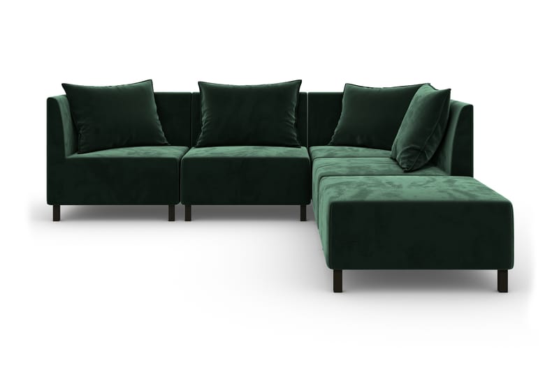 Noelia Modulhjørnesofa Vendbar Fløyel - Mørkegrønn - Fløyel sofaer - Sofa med sjeselong