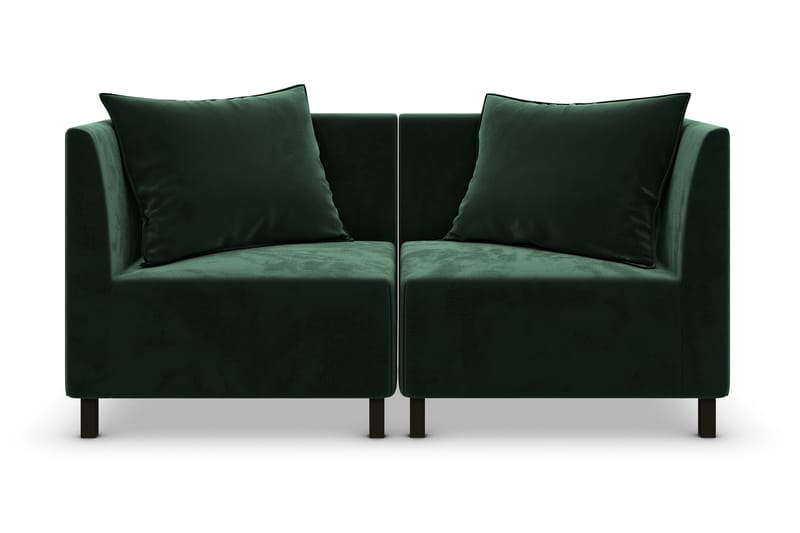 Noelia Modulsofa 2-seter Fløyel - Mørkegrønn - Fløyel sofaer - 2 seter sofa