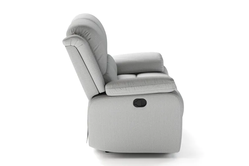 Norbo Liten Reclinersofa - Fällbar sofa 2-seter - Kinosofa i stoff - Lysegrå - Møbler - Sofaer - Reclinersofaer - 2 seters kinosofa & reclinersofa