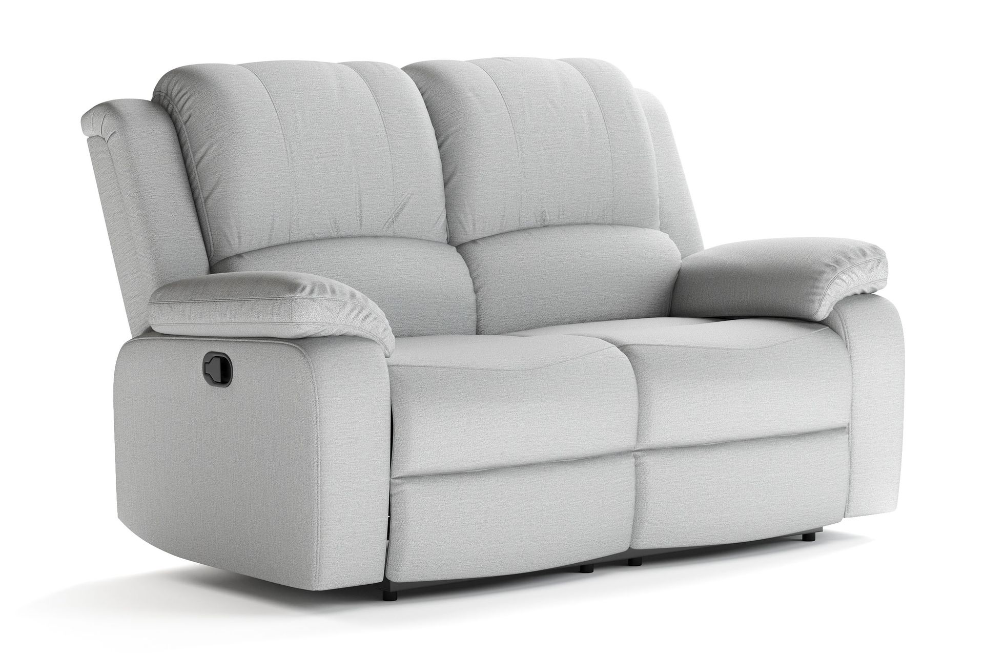 Norbo Liten Reclinersofa - Fällbar sofa 2-seter - Kinosofa i stoff - Lysegrå - Møbler - Sofaer - Reclinersofaer - 2 seters kinosofa & reclinersofa