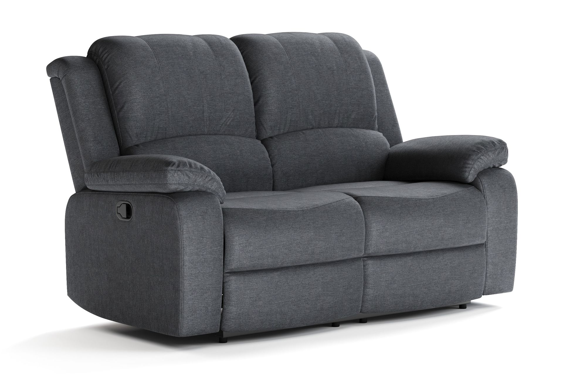 Norbo Liten Reclinersofa - Fällbar sofa 2-seter - Kinosofa i stoff - Mørkegrå - Møbler - Sofaer - Reclinersofaer - 2 seters kinosofa & reclinersofa