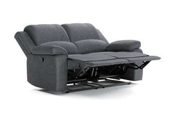 Norbo Liten Reclinersofa - Fällbar sofa 2-seter - Kinosofa i stoff - Mørkegrå - Møbler - Sofaer - Reclinersofaer - 2 seters kinosofa & reclinersofa