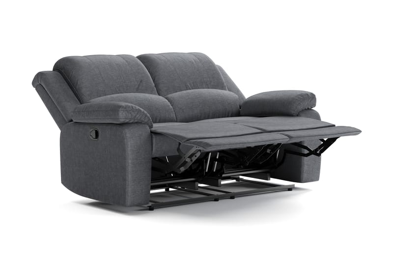 Norbo Liten Reclinersofa - Fällbar sofa 2-seter - Kinosofa i stoff - Mørkegrå - Møbler - Sofaer - Reclinersofaer - 2 seters kinosofa & reclinersofa