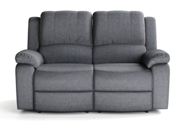 Norbo Liten Reclinersofa - Fällbar sofa 2-seter - Kinosofa i stoff - Mørkegrå - Møbler - Sofaer - Reclinersofaer - 2 seters kinosofa & reclinersofa