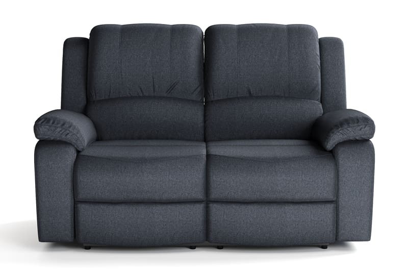 Norbo Liten Reclinersofa - Fällbar sofa 2-seter - Kinosofa i stoff - Svart - Møbler - Sofaer - Reclinersofaer - 2 seters kinosofa & reclinersofa