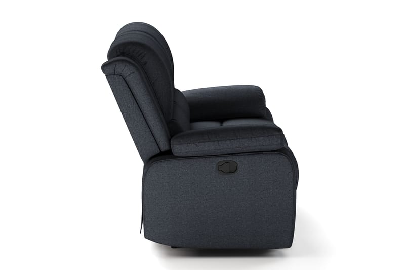 Norbo Liten Reclinersofa - Fällbar sofa 2-seter - Kinosofa i stoff - Svart - Møbler - Sofaer - Reclinersofaer - 2 seters kinosofa & reclinersofa