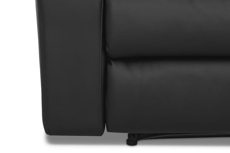 Norbo Recliner Sofagruppe 3+1 - Fällbar sofa lenestol - Kinosofa i kunstskinn - Svart - Møbler - Sofaer - Sofagrupper