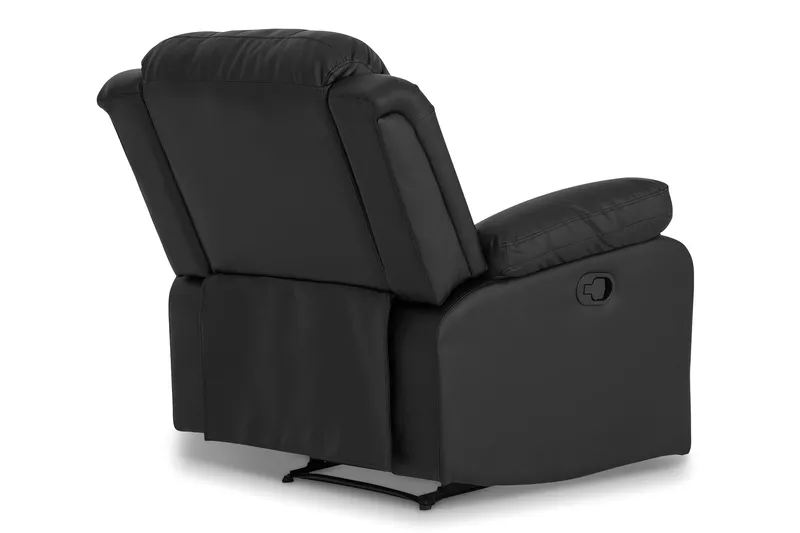 Norbo Recliner Sofagruppe 3+1 - Fällbar sofa lenestol - Kinosofa i kunstskinn - Svart - Møbler - Sofaer - Sofagrupper