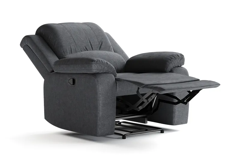 Norbo Recliner Sofagruppe 3+1 - Fällbar sofa lenestol - Kinosofa i Stoff - Mørkegrå - Møbler - Sofaer - Sofagrupper