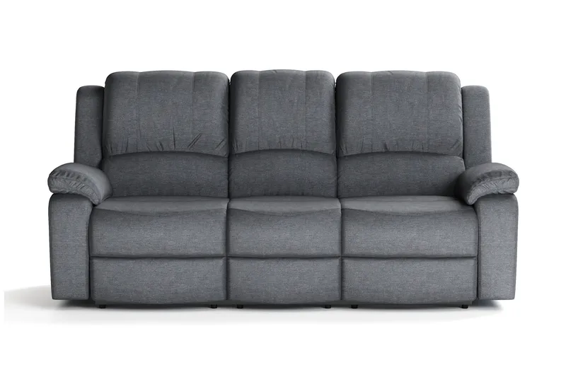 Norbo Recliner Sofagruppe 3+1 - Fällbar sofa lenestol - Kinosofa i Stoff - Mørkegrå - Møbler - Sofaer - Sofagrupper