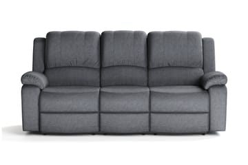 Norbo Recliner Sofagruppe 3+1 - Fällbar sofa lenestol - Kinosofa i Stoff - Mørkegrå - Møbler - Sofaer - Sofagrupper