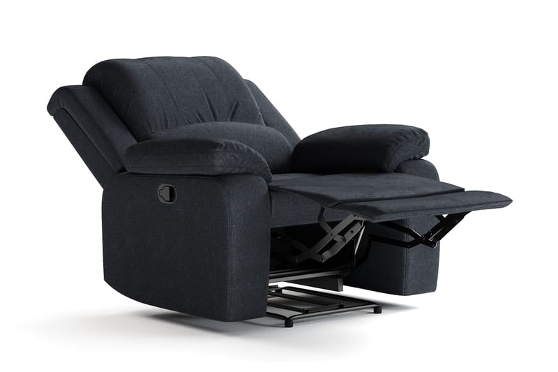 Norbo Recliner Sofagruppe 3+1 - Fällbar sofa lenestol - Kinosofa i Stoff - Svart - Møbler - Sofaer - Sofagrupper